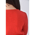 (S) 圓領紅色長袖上衣二手衣, , large