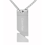 Calvin Klein CK Electric 品牌logo項鍊 情人節送禮推薦 35100001, , large