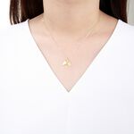 【Angel & Me】Golden Lucky Whale tail s925 sterling silver necklace birthday gift, , large