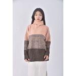 (XL) 拼色粉色長袖上衣二手衣, , large