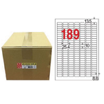 【龍德】LONGDER三用電腦標籤A4 189格 圓角10*25.4mm可再貼 1000張/箱 LD-8102-WR-B(適用雷射、噴墨、影印), , large