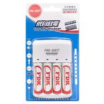 FDK 2-in-Low Self-Discharge NiMH Battery - No. 3 (1900mAh) / No. 4 (750mAh) / PW1236 Charging Pack, , large