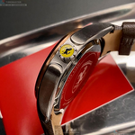 [星晴錶業]FERRARI手錶,46mm,FE00066白色錶面玫瑰金錶殼咖啡色真皮皮革錶帶款, , large