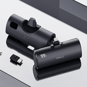 【GUXON】iWALK TWINS Wireless Portable Charger 20W / 5000mAh / Type-c + Lightning / Black