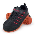 HANG TEN 鋼頭運動鞋防穿刺 工作鞋 安全鞋 防護鞋 魔鬼氈 透氣 吸濕 排汗 散熱 防砸 耐磨 止滑 黑 咖啡, , large