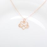 【Angel & Me】Endless love s925 sterling silver 18k Rose gold-plated necklace gift, , large