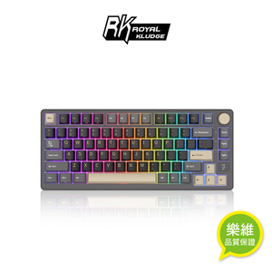[樂維科技]RK M75 75% 藍牙三模無線機械鍵盤 K黃軸 RGB魅影｜中文