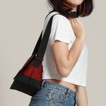 【YUNJOIN】TWILL-輕量側背包-黑色 郵差包 兩用包 小包 掀蓋包, , large