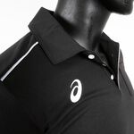 Asics 男 Polo衫 短袖 上衣 運動 休閒 吸濕 快乾 透氣 反光 亞瑟士 黑 [2033B516-001], , large