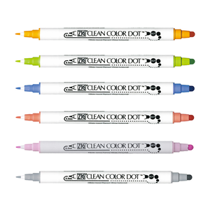 【Kuretake 吳竹】ZIG Clean Color Dot 點點筆 一般色 12色 單色 /支 TC-6100(日本品牌)  -  多款可選