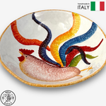 【SOLO Vintage】Modigliani Italian Pottery 19cm Pasta Plate Deep Round Plate Soup Plate BNG Lucky Rooster Series, , large