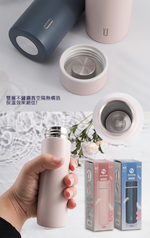樂司/304不鏽鋼輕量迷你保溫瓶-150ml-粉紅-2支, , large