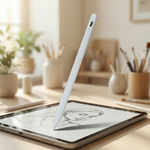 【AP31WQuiet White】iPadDedicated LED DisplayAnti-mistouchActiveStylus Pen, 白, large