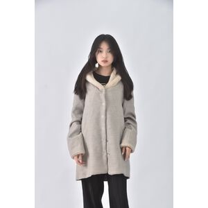 (S) mystic質感連帽灰色外套二手衣