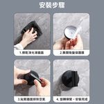 【APEX】不鏽鋼真空免打孔衣帽吸盤掛勾 黑色 2入組, , large