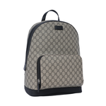 GUCCI GG Supreme 塗層帆布及皮革拉鍊後背包/烏木色/黑色, , large