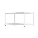 【Y HOUSE】120x60x60 cm two-layer hole-free iron plate storage rack rack iron rack - paint white, , large