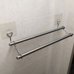 [Beargood sticker] 60cm Double Towel Bar (304 Stainless Steel), , large