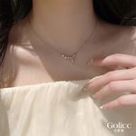 【Gulicc】古莉可 項鍊 氣質 蝴蝶結 珍珠鎖骨鍊 項鍊, , large