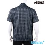 KINGO-大尺碼-男款 排汗POLO衫-藍綠-413203, , large