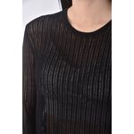 (L) uniqlo質感羊毛黑色長袖上衣二手衣, , large