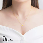 【Prisme Gold】黃金項鍊 幾何雙環 鍊墜項鍊 (金重：約0.02錢±0.01), , large