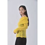 (S) sisley平口毛衣黃色上衣二手衣, , large
