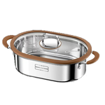 Single-layer 316 stainless steel steamer for fish, oval fish pot, large capacity steamer, seafood tower steamer, soup pot, suitable for steaming, boiling, braising, and stewing., , large