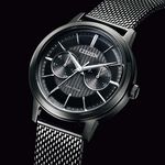 CITIZEN 星辰 光動能 雅痞雙眼Day-Date手錶-曜石黑/41mm BU4034-82E, , large