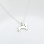【Angel & Me】Dachshund Dog s925 sterling silver necklace Birthday gift, , large