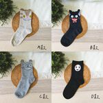 [Kaimei Cotton Industry] 8 pairs set, random and excellent, MIT made in Taiwan, pure cotton style women's socks, cartoon style, , large