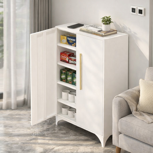 【AOTTO】簡約現代鐵藝五層開門鞋櫃(TA-7002W)