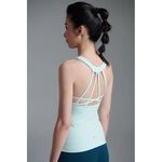 YOGA FLOW Hope Tank - 寬肩帶後背交叉長版上衣 - 淡松綠 Pine Green, , large