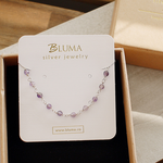 Amethyst Bead Curtain Sterling Silver Bracelet, , large