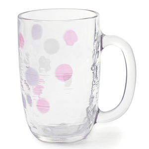 [豐名日本餐具] 4.0"玻璃馬克杯 紅點 / G04MG0-4