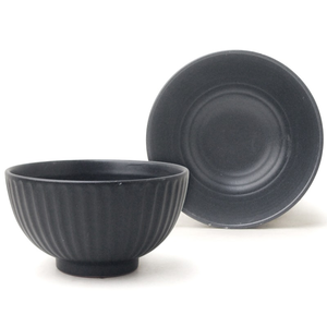 [豐名日本餐具] 4.0"井 菊紋 黑釉 / C04DB0-346