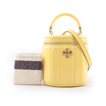 Tory Burch Kira 直條縫線皮革手提/斜背二用化妝箱/復古黃, , large
