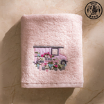 【SOLO Vintage】LCW Home 50x80cm Flower Truck Embroidery Towel 100% Cotton Absorbent, , large