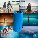 多功能防水袋 10L-黑色 漂浮背包 防水 朔溪 潛水 浮潛 衝浪 獨木舟, , large