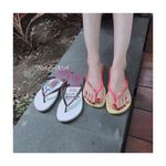 [巴拉娜巴西人字拖專賣店]中壢實體店面 Havaianas 哈瓦仕 夾腳拖/人字拖鞋 SLIM COOL 沙灘 海邊 黃橘色/白咖色, , large