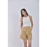 (L) 【霓霓私服】高腰荷葉邊棕色短褲二手衣, , large