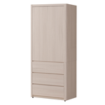 【唯熙傢俱】馬修斯橡木白2.7尺衣櫃, , large