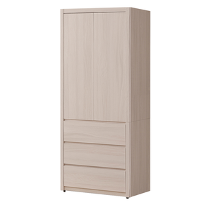 【唯熙傢俱】馬修斯橡木白2.7尺衣櫃