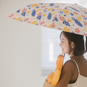 【rento】Carbon Fiber Lightweight UV Protection Umbrella with Black Coating – Blossoms & Moon