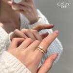 【Gulicc】古莉可 戒指 夏日美好蝴蝶與花可調式戒指, , large