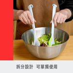 【美國MotherGoose 鵝媽媽】三合一超耐熱 紅黑矽膠食物料理夾20cm, , large