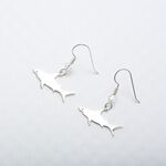 【Angel & Me】大白鯊 鯊魚 s925 純銀 耳環 耳勾 (可改夾式) 情人節 聖誕節禮物, , large