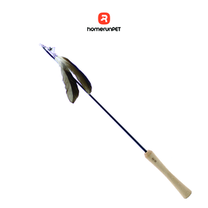 Homerunpet  Telescopic feather cat teaser, durable and bite-resistant