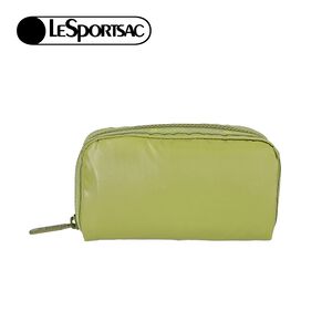 |快速出貨|Lesportsac Rectangular Cosmetic 長形化妝包/ 亮面橄欖綠
