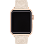 COACH Apple Watch 錶帶 38/40mm 適用 皮錶帶- 淺色x玫瑰金(不含手錶), , large